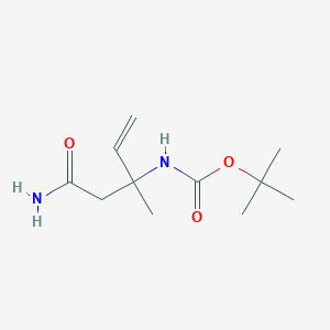 molecular formula C11H20N2O3 B2361093 N-Boc-(+/-)-3-amino-3-methylpent-4-enamide CAS No. 1335042-35-7