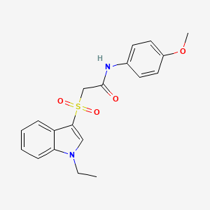 2-(1-ethylindol-3-yl)sulfonyl-N-(4-methoxyphenyl)acetamide