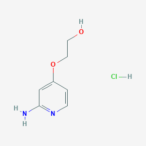 molecular formula C7H11ClN2O2 B2361118 2-(2-Aminopyridin-4-yl)oxyethanol;hydrochloride CAS No. 2418662-38-9