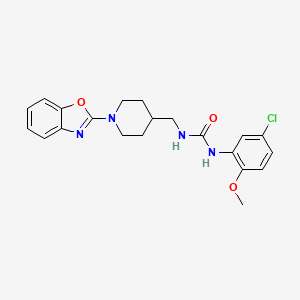 molecular formula C21H23ClN4O3 B2361127 1-((1-(Benzo[d]oxazol-2-yl)piperidin-4-yl)methyl)-3-(5-chloro-2-methoxyphenyl)urea CAS No. 1797172-74-7