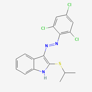 2-(isopropylsulfanyl)-3H-indol-3-one N-(2,4,6-trichlorophenyl)hydrazone