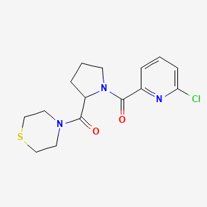 molecular formula C15H18ClN3O2S B2361153 [1-(6-Chloropyridine-2-carbonyl)pyrrolidin-2-yl]-thiomorpholin-4-ylmethanone CAS No. 1436012-29-1