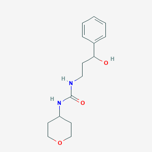 molecular formula C15H22N2O3 B2361166 1-(3-hydroxy-3-phenylpropyl)-3-(tetrahydro-2H-pyran-4-yl)urea CAS No. 2034341-60-9