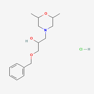 molecular formula C16H26ClNO3 B2361183 1-(Benzyloxy)-3-(2,6-dimethylmorpholino)propan-2-ol hydrochloride CAS No. 465537-63-7