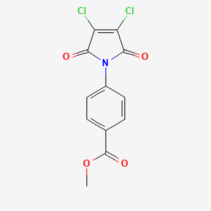 molecular formula C12H7Cl2NO4 B2361215 methyl 4-(3,4-dichloro-2,5-dioxo-2,5-dihydro-1H-pyrrol-1-yl)benzoate CAS No. 685543-36-6