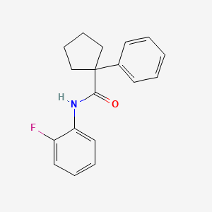 molecular formula C18H18FNO B2361223 N-(2-fluorophenyl)-1-phenylcyclopentane-1-carboxamide CAS No. 1024053-51-7
