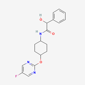 N-((1r,4r)-4-((5-fluoropyrimidin-2-yl)oxy)cyclohexyl)-2-hydroxy-2-phenylacetamide