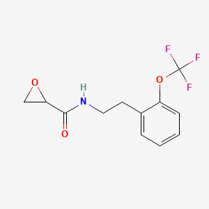 molecular formula C12H12F3NO3 B2361248 N-[2-[2-(Trifluoromethoxy)phenyl]ethyl]oxirane-2-carboxamide CAS No. 2418719-56-7