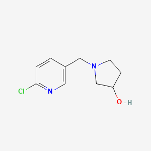 molecular formula C10H13ClN2O B2361254 1-((6-Chloropyridin-3-yl)methyl)pyrrolidin-3-ol CAS No. 1343606-51-8