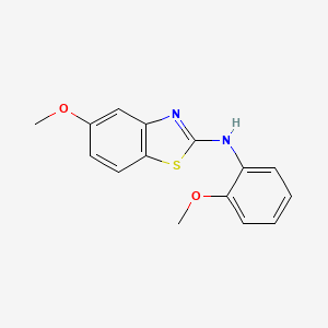 molecular formula C15H14N2O2S B2361256 5-甲氧基-N-(2-甲氧基苯基)-1,3-苯并噻唑-2-胺 CAS No. 890960-61-9