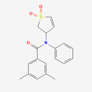 molecular formula C19H19NO3S B2361269 N-(1,1-dioxido-2,3-dihydrothien-3-yl)-3,5-dimethyl-N-phenylbenzamide CAS No. 852438-57-4