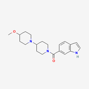 molecular formula C20H27N3O2 B2361290 (1H-indol-6-yl)(4-methoxy-[1,4'-bipiperidin]-1'-yl)methanone CAS No. 1706073-99-5