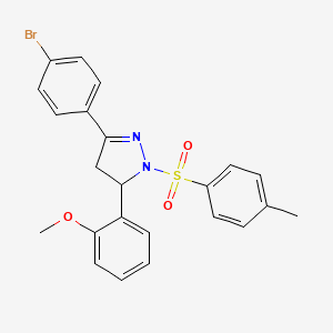 3-(4-bromophenyl)-5-(2-methoxyphenyl)-1-tosyl-4,5-dihydro-1H-pyrazole