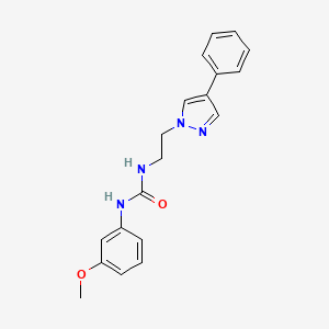 molecular formula C19H20N4O2 B2361335 1-(3-methoxyphenyl)-3-(2-(4-phenyl-1H-pyrazol-1-yl)ethyl)urea CAS No. 2034291-81-9
