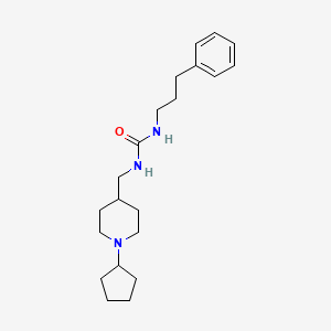 1-((1-Cyclopentylpiperidin-4-yl)methyl)-3-(3-phenylpropyl)urea