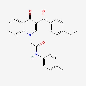 2-(3-(4-ethylbenzoyl)-4-oxoquinolin-1(4H)-yl)-N-(p-tolyl)acetamide