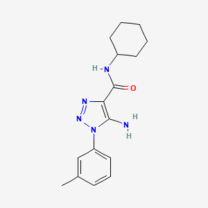 molecular formula C16H21N5O B2361344 5-amino-N-cyclohexyl-1-(3-methylphenyl)-1H-1,2,3-triazole-4-carboxamide CAS No. 887690-36-0
