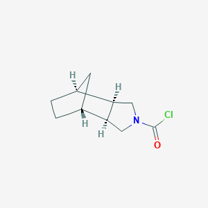 molecular formula C10H14ClNO B2361353 (1R,2S,6R,7S)-4-Azatricyclo[5.2.1.02,6]decane-4-carbonyl chloride CAS No. 2580102-09-4