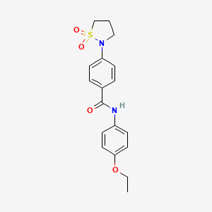 molecular formula C18H20N2O4S B2361367 4-(1,1-dioxidoisothiazolidin-2-yl)-N-(4-ethoxyphenyl)benzamide CAS No. 941881-71-6