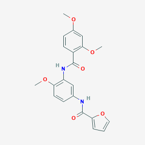 molecular formula C21H20N2O6 B236139 N-{3-[(2,4-dimethoxybenzoyl)amino]-4-methoxyphenyl}-2-furamide 