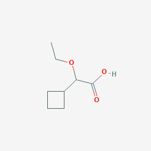 molecular formula C8H14O3 B2361401 2-Cyclobutyl-2-ethoxyacetic acid CAS No. 1598511-70-6