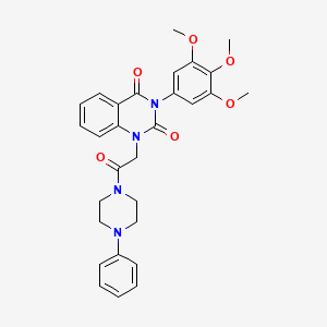 1-(2-oxo-2-(4-phenylpiperazin-1-yl)ethyl)-3-(3,4,5-trimethoxyphenyl)quinazoline-2,4(1H,3H)-dione