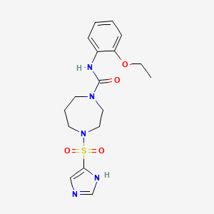 molecular formula C17H23N5O4S B2361481 4-((1H-咪唑-4-基)磺酰基)-N-(2-乙氧基苯基)-1,4-二氮杂环戊烷-1-甲酰胺 CAS No. 1903585-62-5
