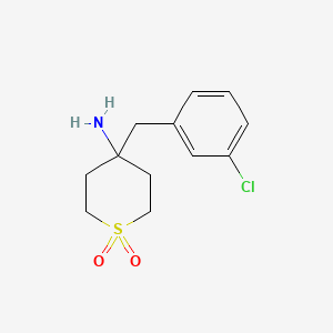 4-[(3-Chlorophenyl)methyl]-1,1-dioxothian-4-amine