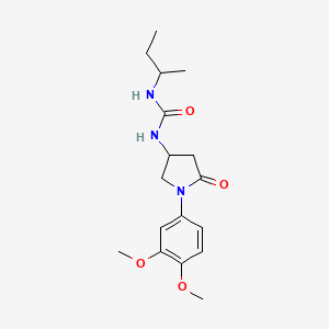 1-(Sec-butyl)-3-(1-(3,4-dimethoxyphenyl)-5-oxopyrrolidin-3-yl)urea