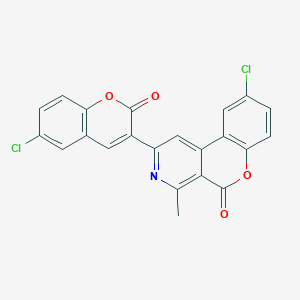 9-Chloro-2-(6-chloro-2-oxo-2h-chromen-3-yl)-4-methyl-5h-chromeno[3,4-c]pyridin-5-one