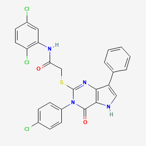 2-((3-(4-chlorophenyl)-4-oxo-7-phenyl-4,5-dihydro-3H-pyrrolo[3,2-d]pyrimidin-2-yl)thio)-N-(2,5-dichlorophenyl)acetamide