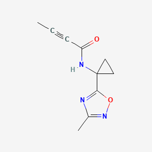 N-[1-(3-Methyl-1,2,4-oxadiazol-5-yl)cyclopropyl]but-2-ynamide