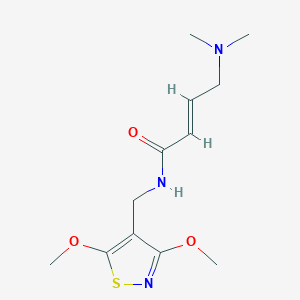 (E)-N-[(3,5-Dimethoxy-1,2-thiazol-4-yl)methyl]-4-(dimethylamino)but-2-enamide