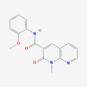 molecular formula C17H15N3O3 B2361531 N-(2-methoxyphenyl)-1-methyl-2-oxo-1,2-dihydro-1,8-naphthyridine-3-carboxamide CAS No. 899981-11-4
