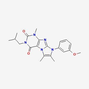 6-(3-Methoxyphenyl)-4,7,8-trimethyl-2-(2-methylpropyl)purino[7,8-a]imidazole-1,3-dione