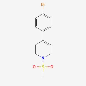 molecular formula C12H14BrNO2S B2361600 4-(4-Bromophenyl)-1-methanesulfonyl-3,6-dihydro-2H-pyridine CAS No. 1262399-75-6