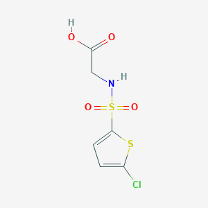 molecular formula C6H6ClNO4S2 B2361609 2-(5-氯噻吩-2-磺酰胺基)乙酸 CAS No. 1017141-27-3