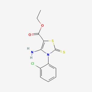 Ethyl 4-amino-3-(2-chlorophenyl)-2-sulfanylidene-1,3-thiazole-5-carboxylate