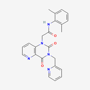 molecular formula C23H21N5O3 B2361626 N-(2,6-dimethylphenyl)-2-(2,4-dioxo-3-(pyridin-2-ylmethyl)-3,4-dihydropyrido[3,2-d]pyrimidin-1(2H)-yl)acetamide CAS No. 941907-66-0