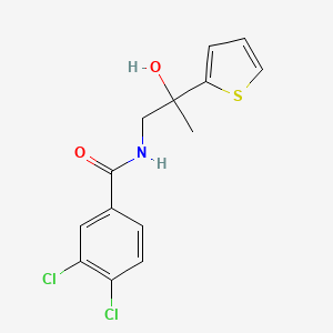 molecular formula C14H13Cl2NO2S B2361647 3,4-二氯-N-(2-羟基-2-(噻吩-2-基)丙基)苯甲酰胺 CAS No. 1351641-97-8