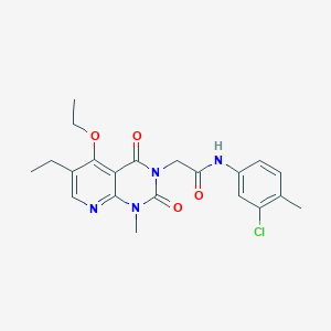 molecular formula C21H23ClN4O4 B2361665 N-(3-氯-4-甲基苯基)-2-(5-乙氧基-6-乙基-1-甲基-2,4-二氧代-1,2-二氢吡啶并[2,3-d]嘧啶-3(4H)-基)乙酰胺 CAS No. 1005303-97-8