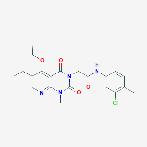 molecular formula C21H23ClN4O4 B2361665 N-(3-chloro-4-methylphenyl)-2-(5-ethoxy-6-ethyl-1-methyl-2,4-dioxo-1,2-dihydropyrido[2,3-d]pyrimidin-3(4H)-yl)acetamide CAS No. 1005303-97-8