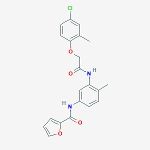 molecular formula C21H19ClN2O4 B236167 N-(3-{[(4-chloro-2-methylphenoxy)acetyl]amino}-4-methylphenyl)-2-furamide 