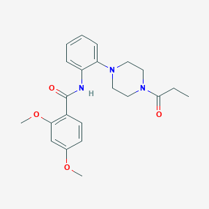 2,4-dimethoxy-N-[2-(4-propanoylpiperazin-1-yl)phenyl]benzamide