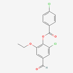 2-Chloro-6-ethoxy-4-formylphenyl 4-chlorobenzoate