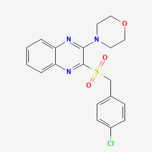 molecular formula C19H18ClN3O3S B2361711 4-(3-((4-Chlorobenzyl)sulfonyl)quinoxalin-2-yl)morpholine CAS No. 1105213-51-1