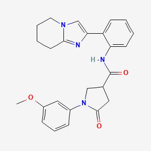 molecular formula C25H26N4O3 B2361739 1-(3-methoxyphenyl)-5-oxo-N-(2-(5,6,7,8-tetrahydroimidazo[1,2-a]pyridin-2-yl)phenyl)pyrrolidine-3-carboxamide CAS No. 2034567-58-1