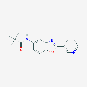 2,2-dimethyl-N-(2-pyridin-3-yl-1,3-benzoxazol-5-yl)propanamide