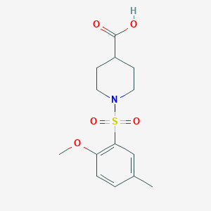 1-(2-Methoxy-5-methylphenyl)sulfonylpiperidine-4-carboxylic acid