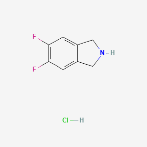 molecular formula C8H8ClF2N B2361750 5,6-二氟代异吲哚盐酸盐 CAS No. 1820619-19-9